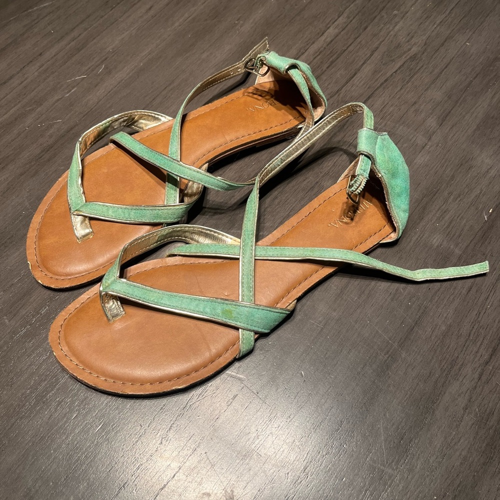 Merona Turquoise Strappy Sandals